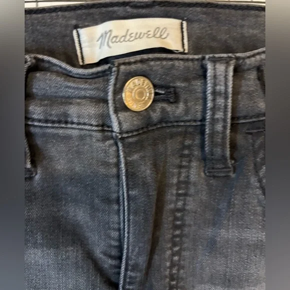 Madewell by J. Crew Women’s Size 27 Gray Roadtripper High Waist Cropped Jeans - Picture 3 of 10
